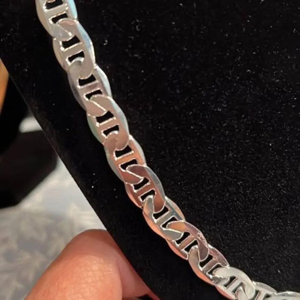 20” Silver Filled Mariner Link Chain Necklace | Men’s Classic Nautical Chain